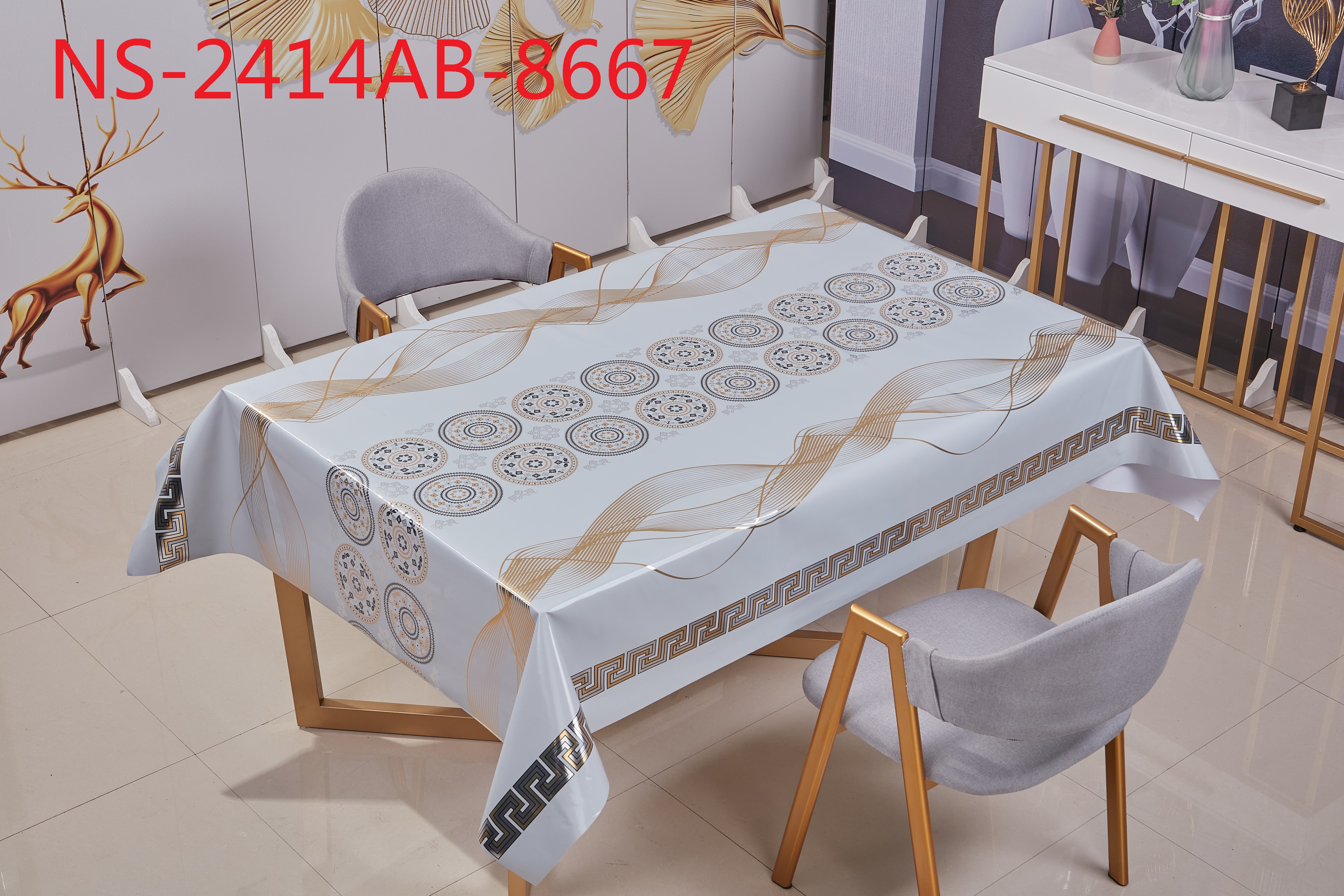 桌布/丝绒桌布/印花透明台布/落水毛/桌旗欧式产品图