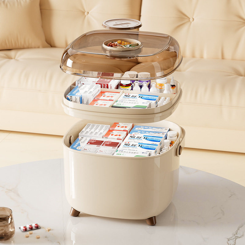 D47-512 Large family small medicine box Storage box Home portable first aid kit Mini medicine box details Picture