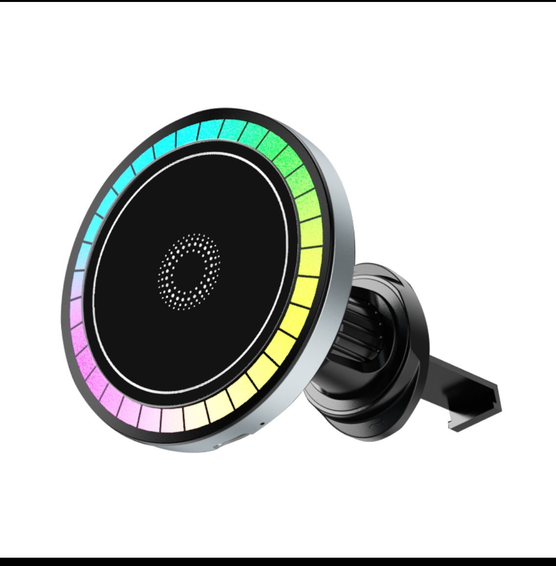 New car wireless charger, magnetic fast charging, car navigation stand, ambient light, wireless charging for mobile phones Application Scenario
