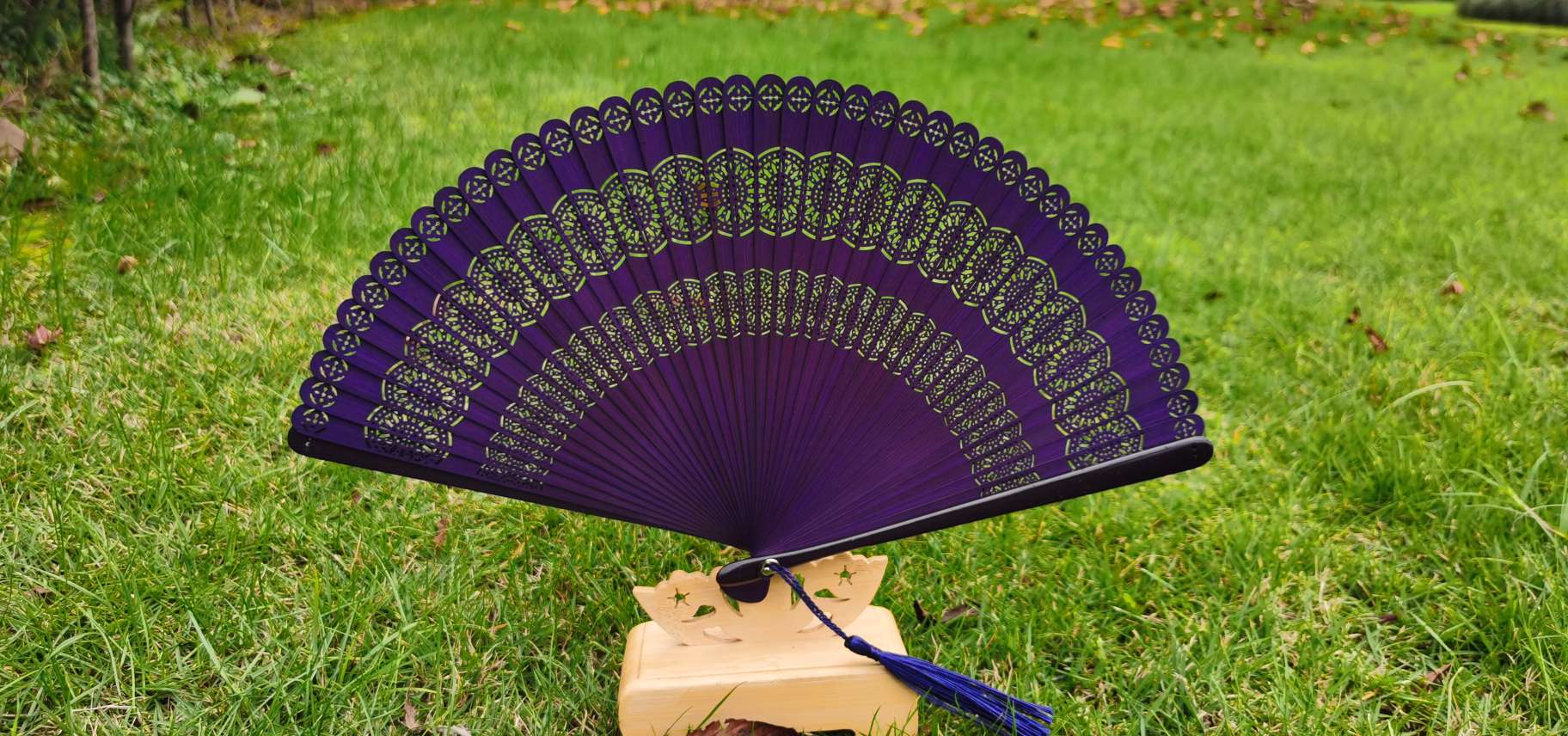 竹质工艺品漆扇 扇子女式夏季中国风团扇 竹编工艺精品 礼品工艺品赠品扇子