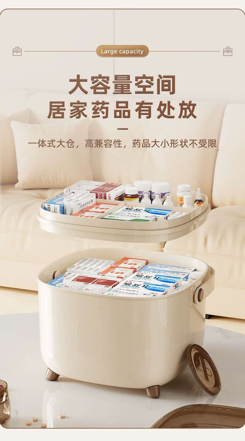 D47-512 Large family small medicine box Storage box Home portable first aid kit Mini medicine box Item Picture