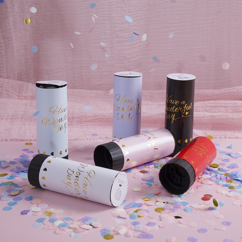 Wedding firecrackers, wedding spray flower tubes, small firework shells, hand-twisted firework cannons, wedding gift tubes, flower petal rain, wedding supplies Specification image