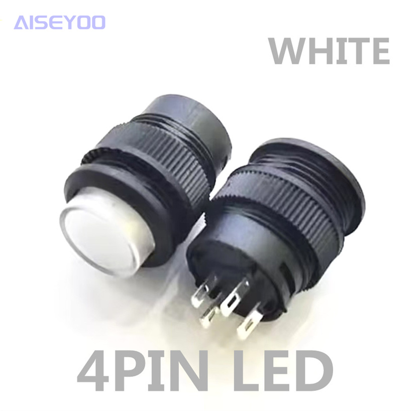 R16-503 no light/With light self-locking/self-resetting circular power button switch 2/4 pin 16MM pic 17