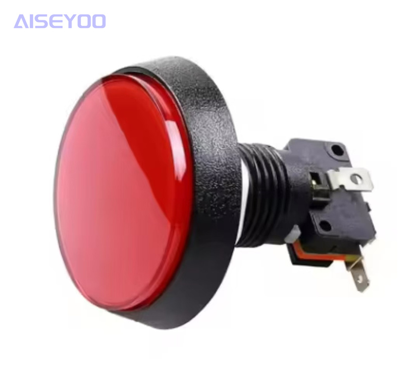 60mm large round flat button with light, self-resetting button, button switch for the parent-child machine, large flat button for the parent-child machine pic 6