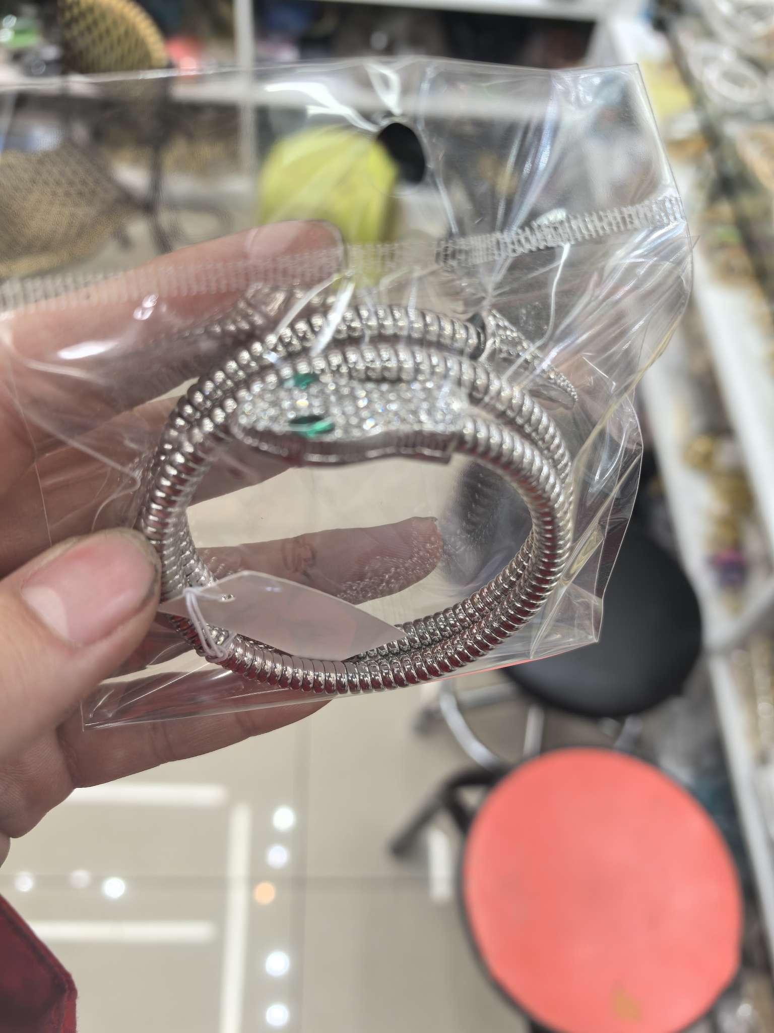 欧美个性蛇形手镯女 时尚感首饰 跨装缠绕蛇形项圈 手链饰品白底实物图