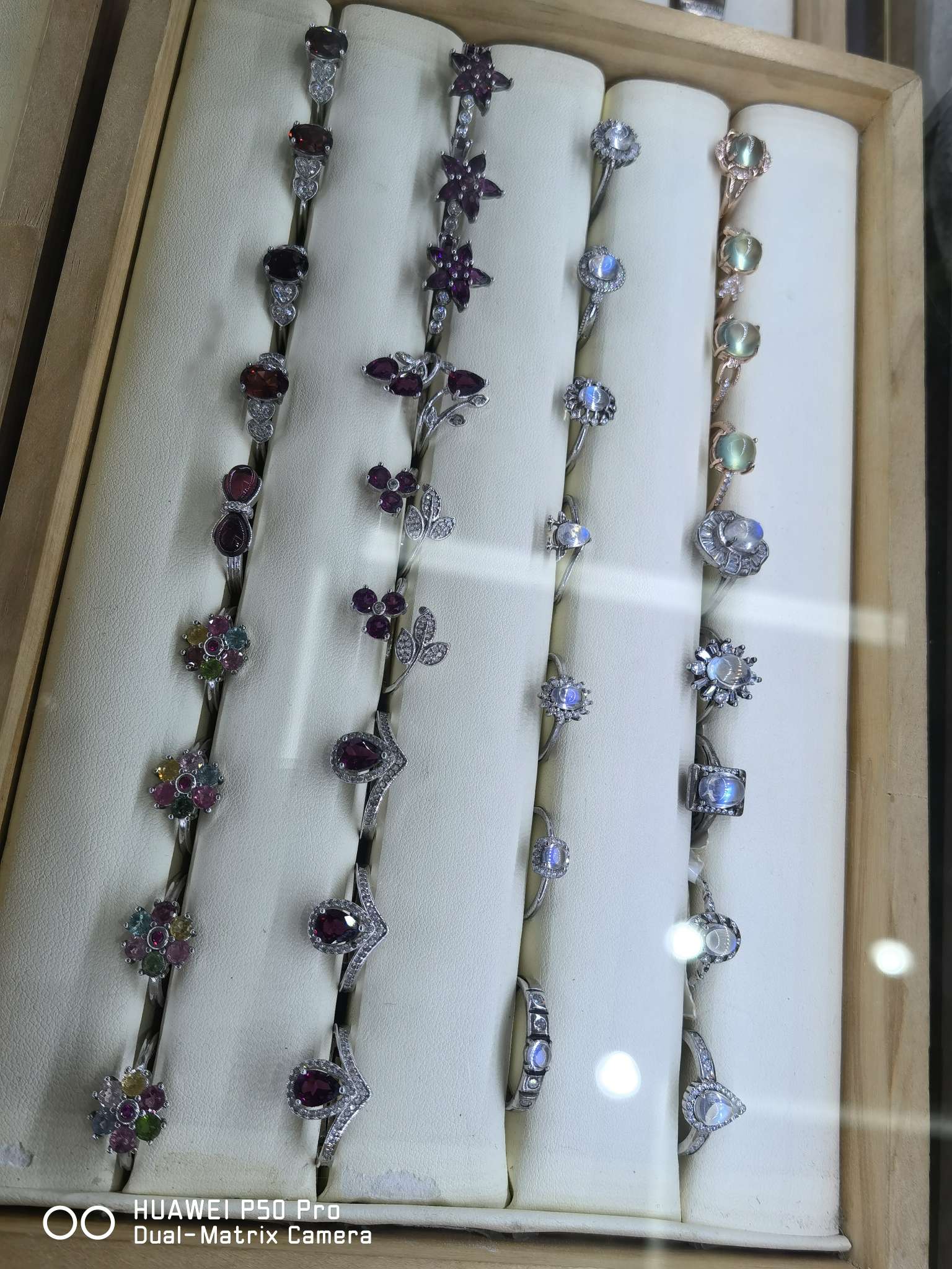 纯银戒指耳环套装 高雅手饰品 银指环手环女生款 精致时尚首饰 独特设计闪耀光芒戒指银指环手环女生详情图3