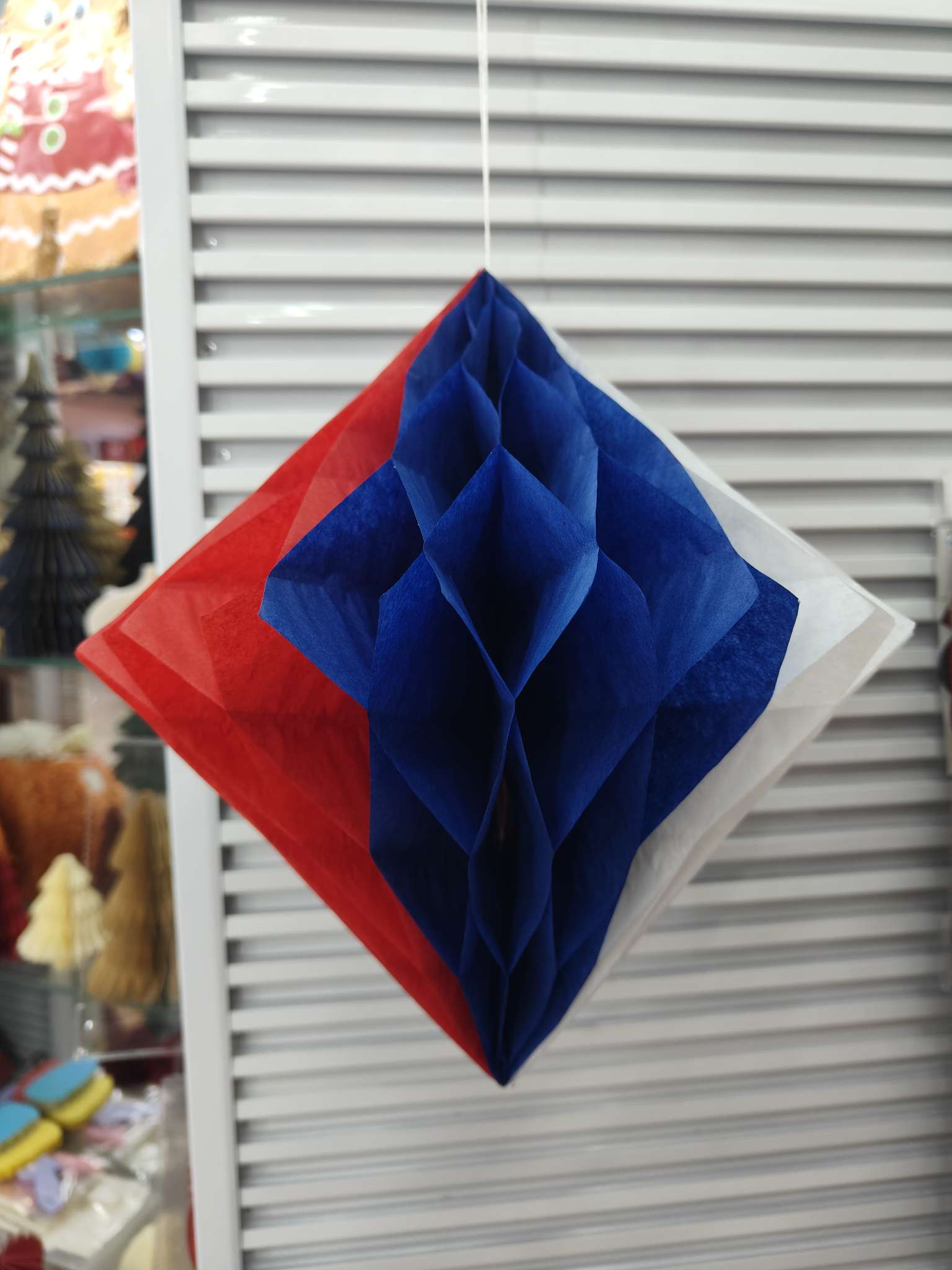Festival decorative items, red, white and blue series, used for setting up scenes in shopping malls details Picture