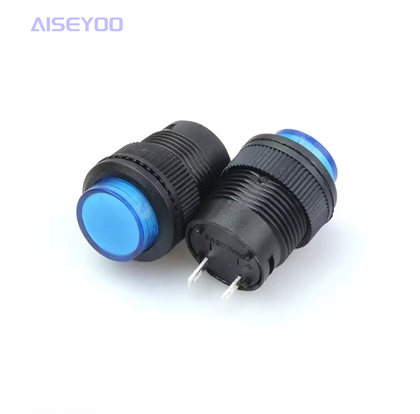 R16-503 no light/With light self-locking/self-resetting circular power button switch 2/4 pin 16MM Item Picture
