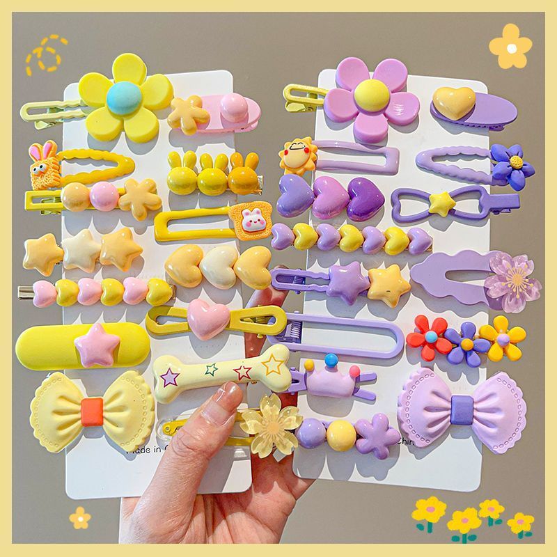 Dopamine children's hair clips, girls' bangs, cute cartoon flower baby clips, girls' hair clips, new head accessories Item Picture