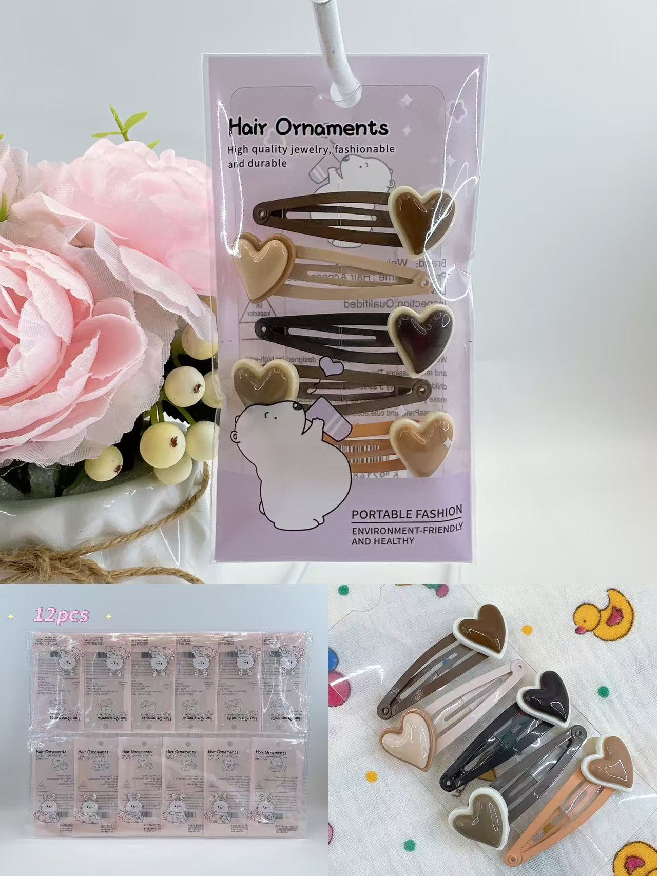 Summer new children's accessories: Cute hair clips, girls' trendy headwear, hair clip set box, children's hair accessories, exquisite rings, gift box details Picture