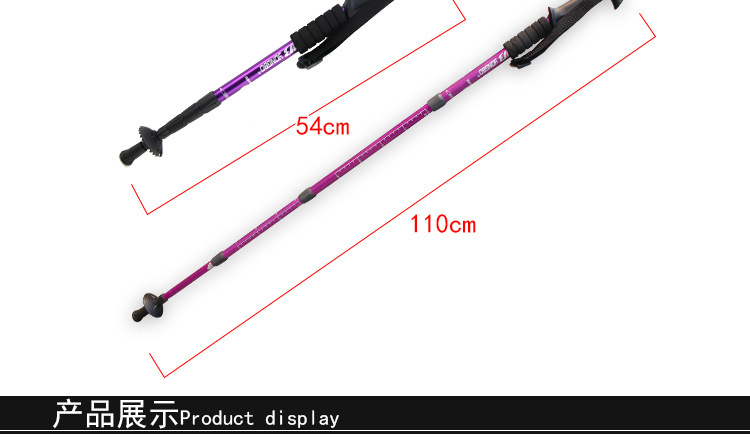 户外运动山地野营装备 登山杖滑雪杖一体设计 铝合金手杖拐杖 多功能便携稳固耐用登山杖手杖白底实物图