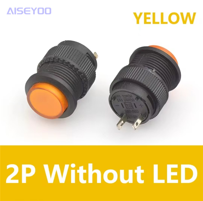 R16-503 no light/With light self-locking/self-resetting circular power button switch 2/4 pin 16MM pic 11