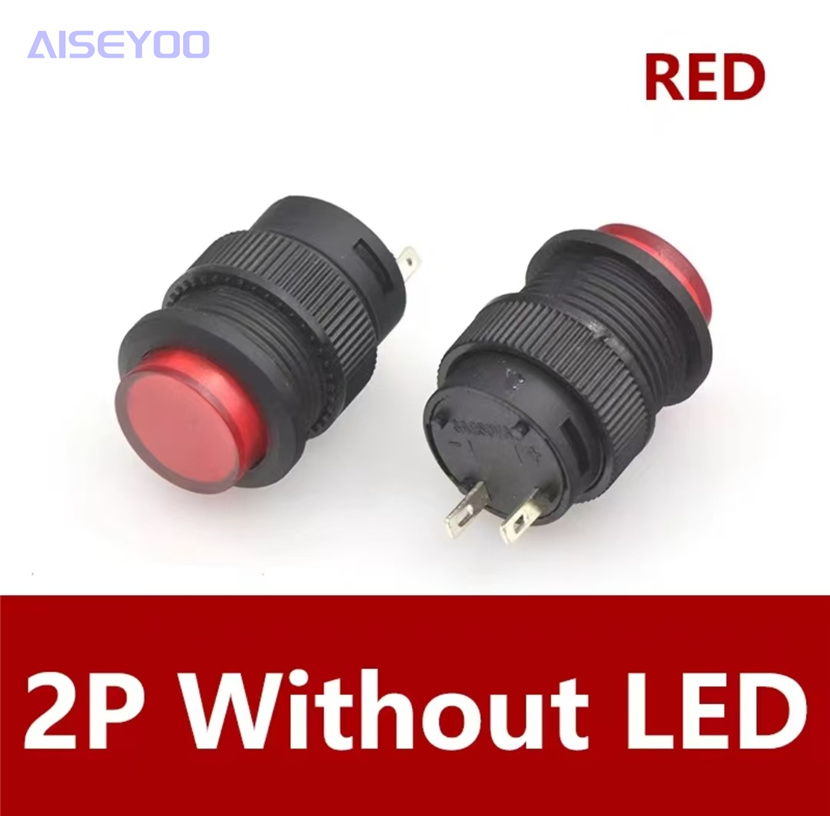 R16-503 no light/With light self-locking/self-resetting circular power button switch 2/4 pin 16MM pic 8