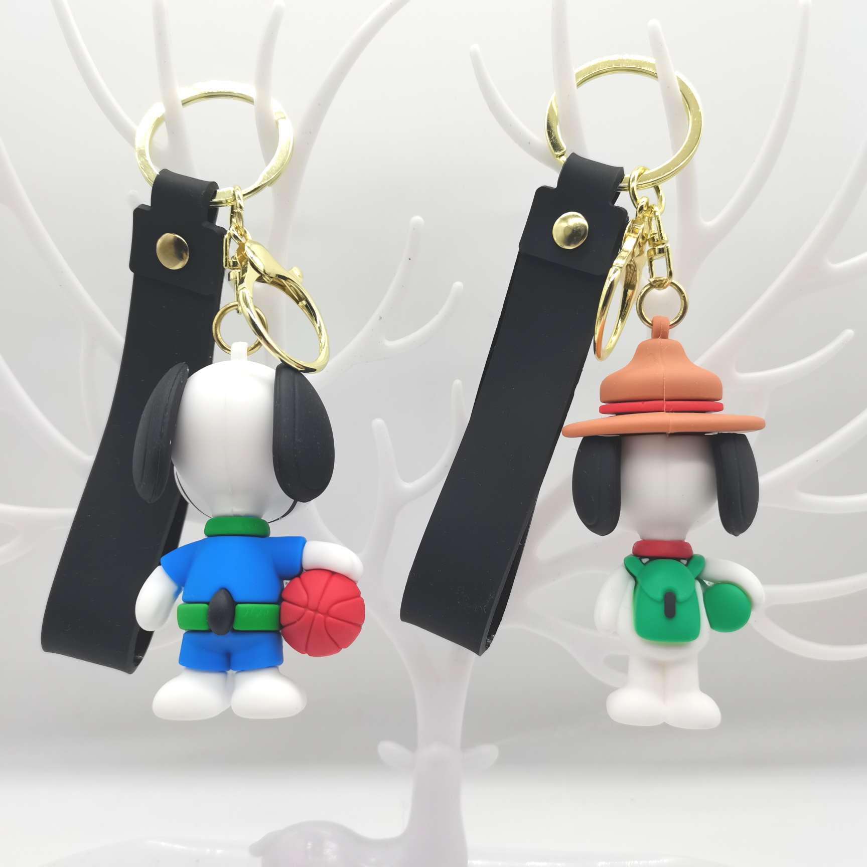 创意可爱史努比钥匙扣小狗查理硅胶公仔挂件情侣汽车包包挂饰小礼品男生女生详情图6