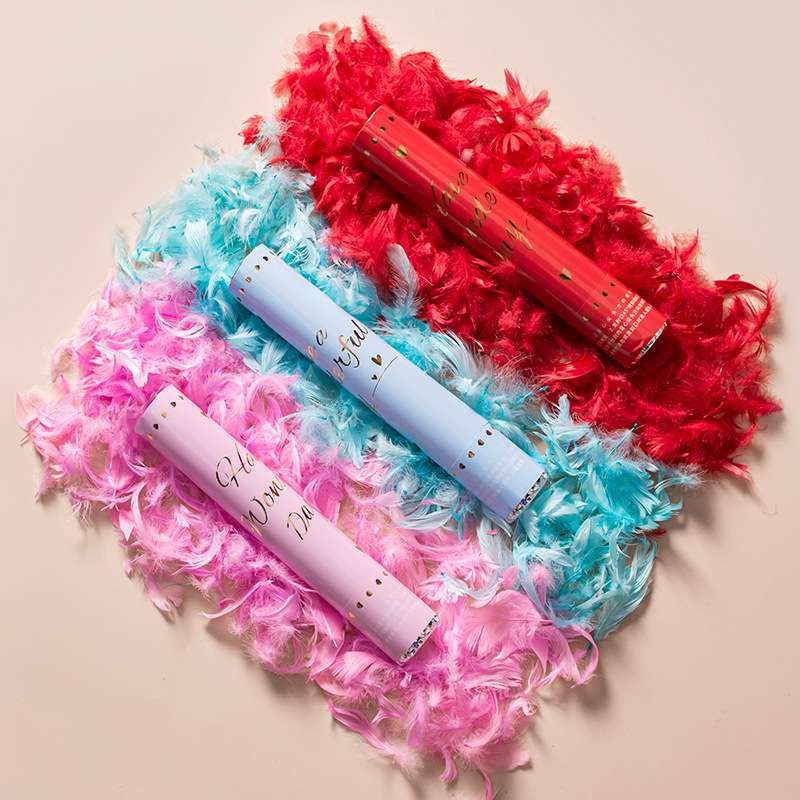 羽毛礼花筒结婚礼炮喷花筒拍照手持礼花筒开业乔迁马卡龙礼炮婚庆 