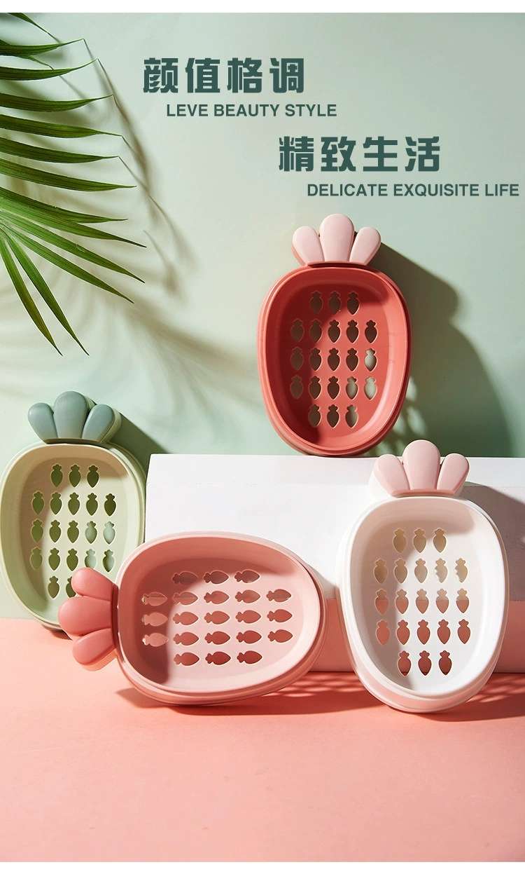 F19-03 Radish soap box Drain soap box Radish household Nordic creative plastic toilet with soap holder cover Application Scenario