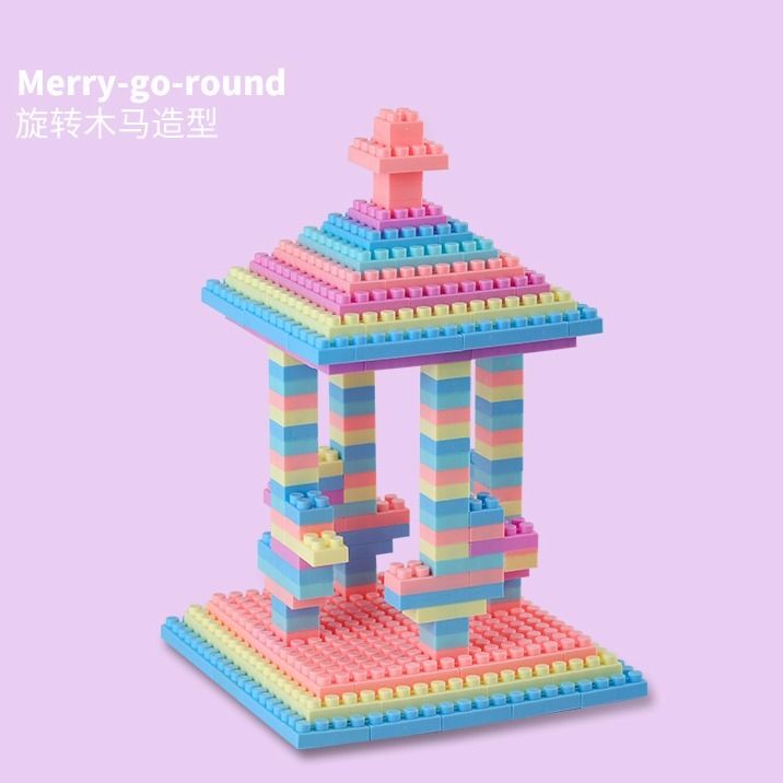 马卡龙色积木，益智积木，拼装玩具积木益智玩具详情图3