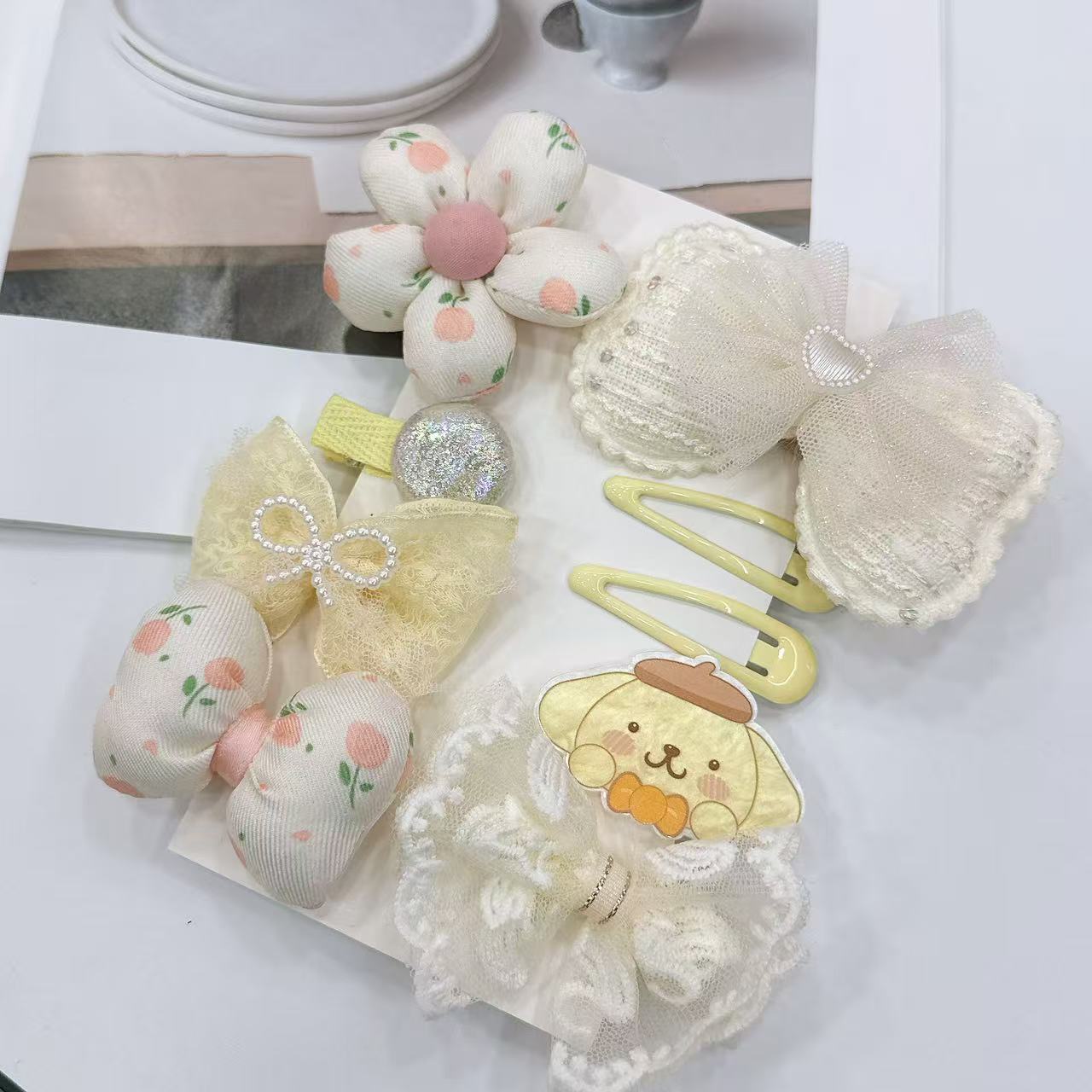 儿童饰品夏季新款可爱发夹女童潮流发饰 儿童发卡套装配戒指盒 小朋友专属饰品发夹儿童夏季可爱详情图3