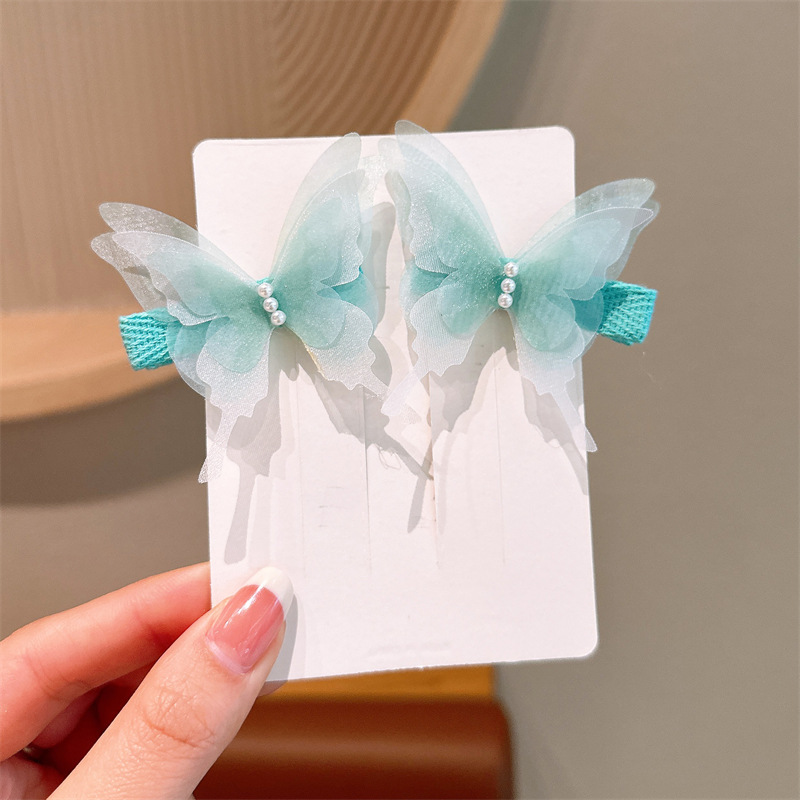 Super fairy butterfly hair clips, children's hair accessories, cute headwear for girls and babies, hair clips, side clips for little girls' bangs, children's summer cute hair clips, children's summer trend Item Picture