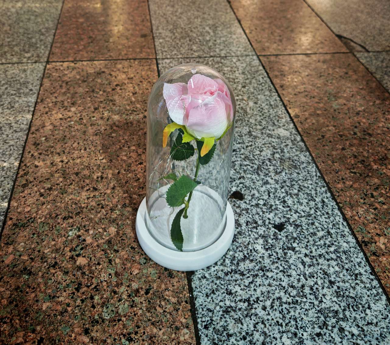 Eternal flower night light dust cover rose lamp details Picture