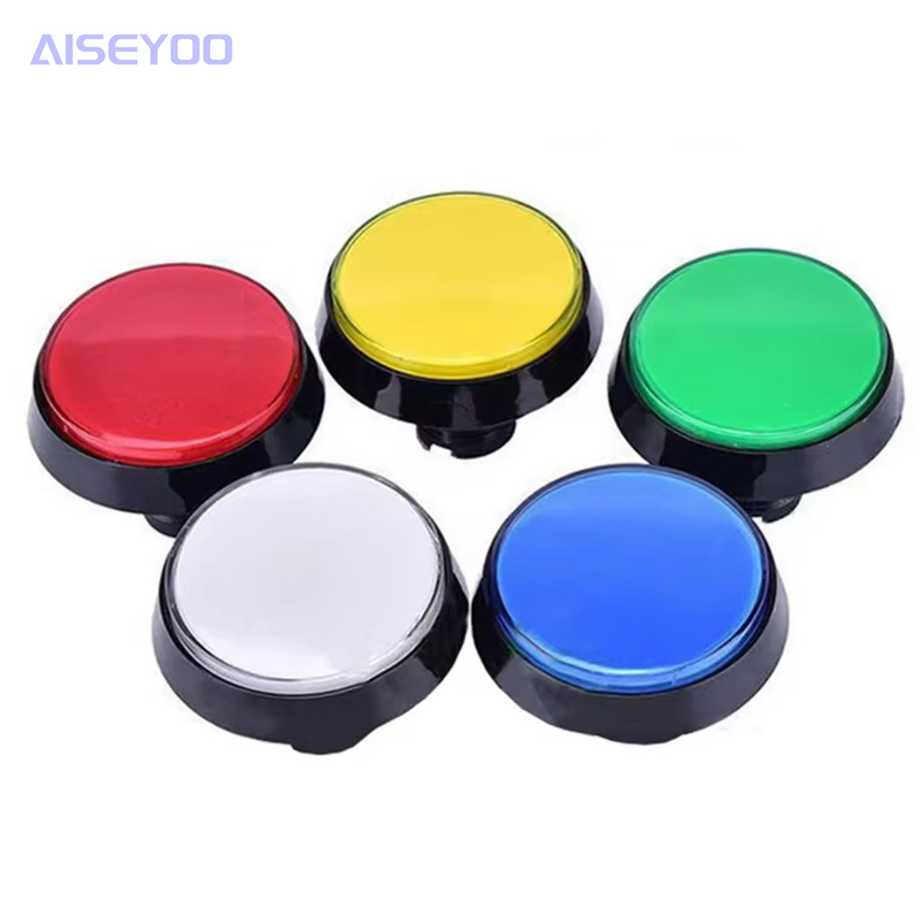 60mm large round flat button with light, self-resetting button, button switch for the parent-child machine, large flat button for the parent-child machine details Picture