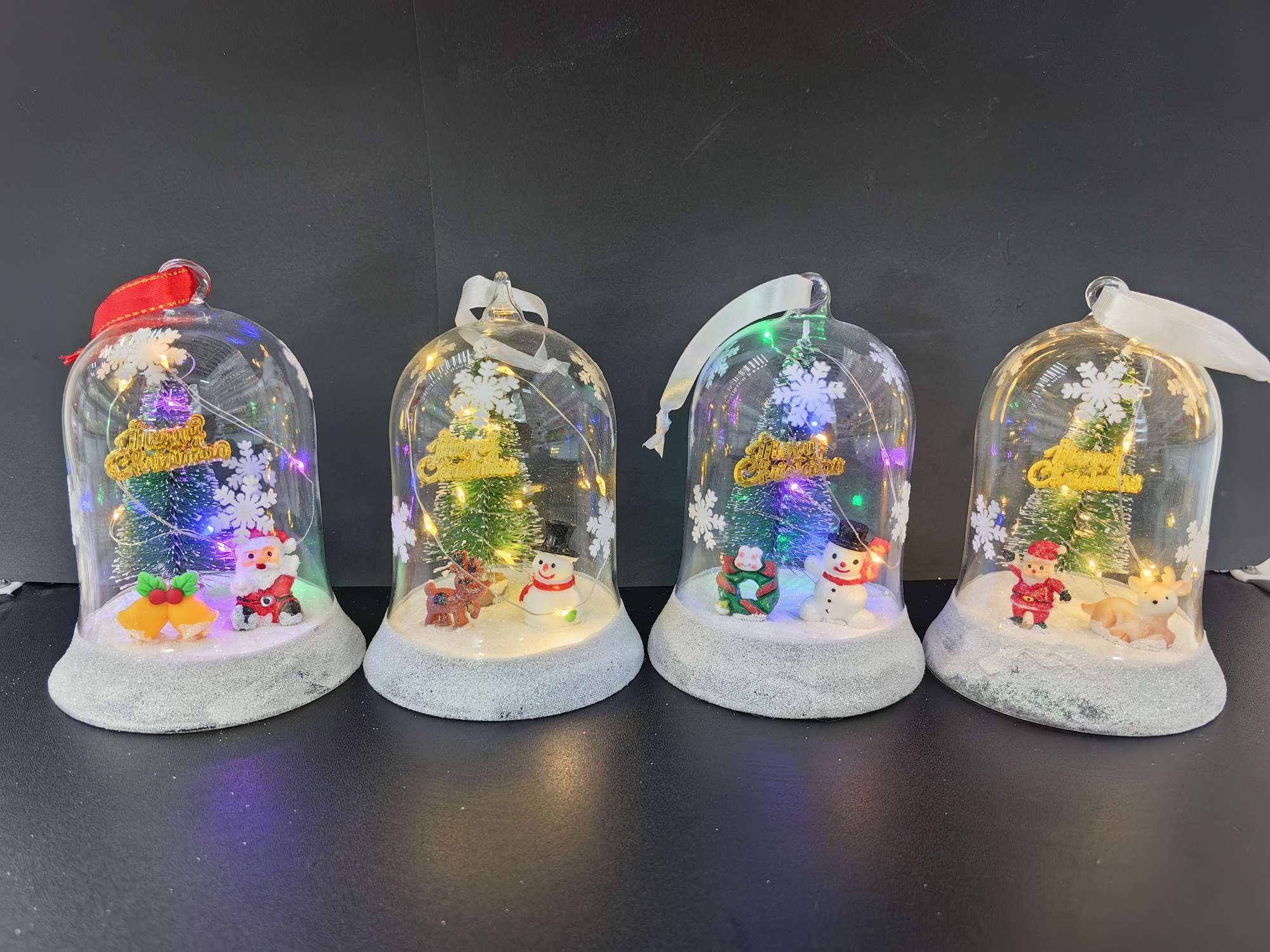 圣诞用品圣诞玻璃罩灯礼品 圣诞节摆件 圣诞气氛布置必备品圣诞装饰品产品图