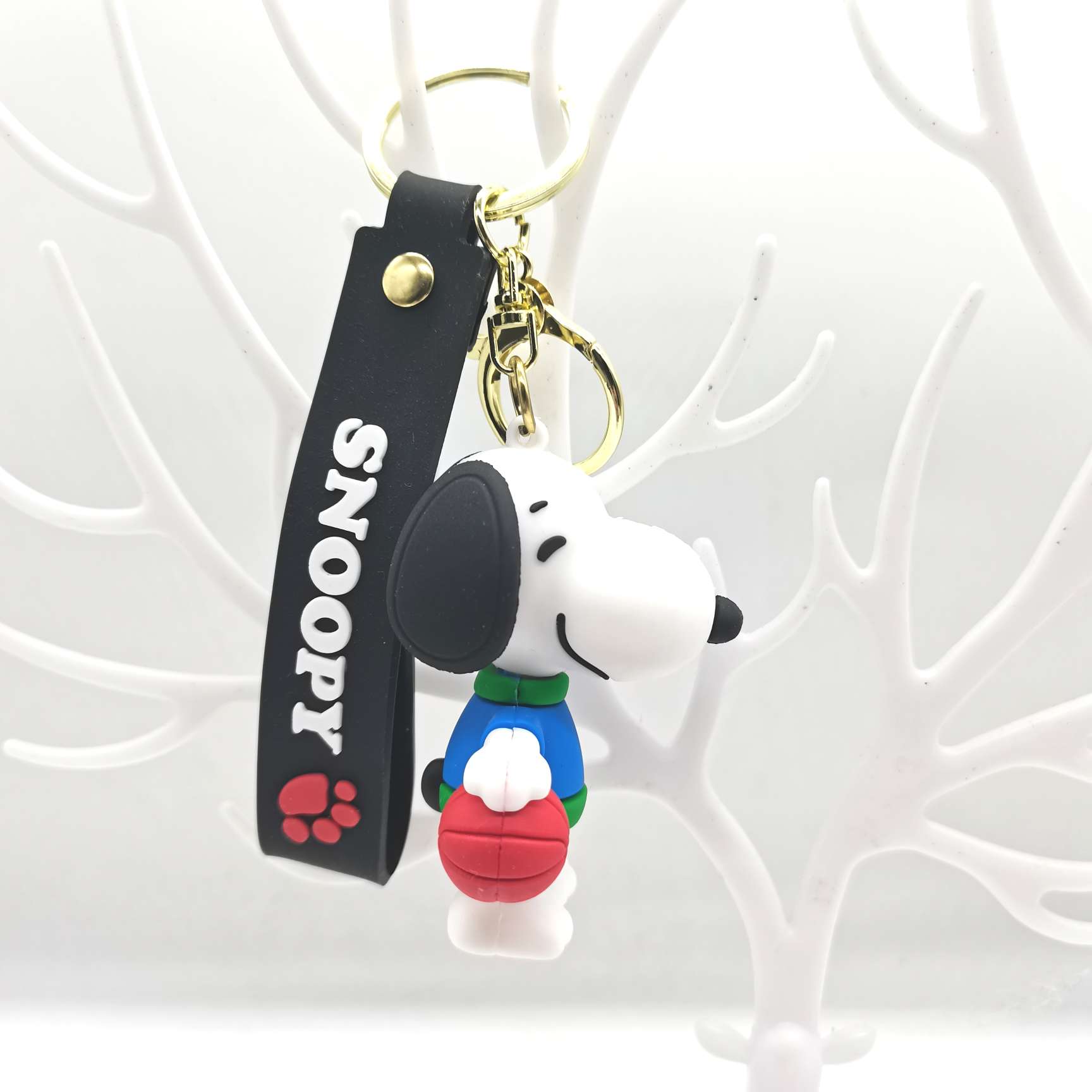 创意可爱史努比钥匙扣小狗查理硅胶公仔挂件情侣汽车包包挂饰小礼品男生女生详情图5