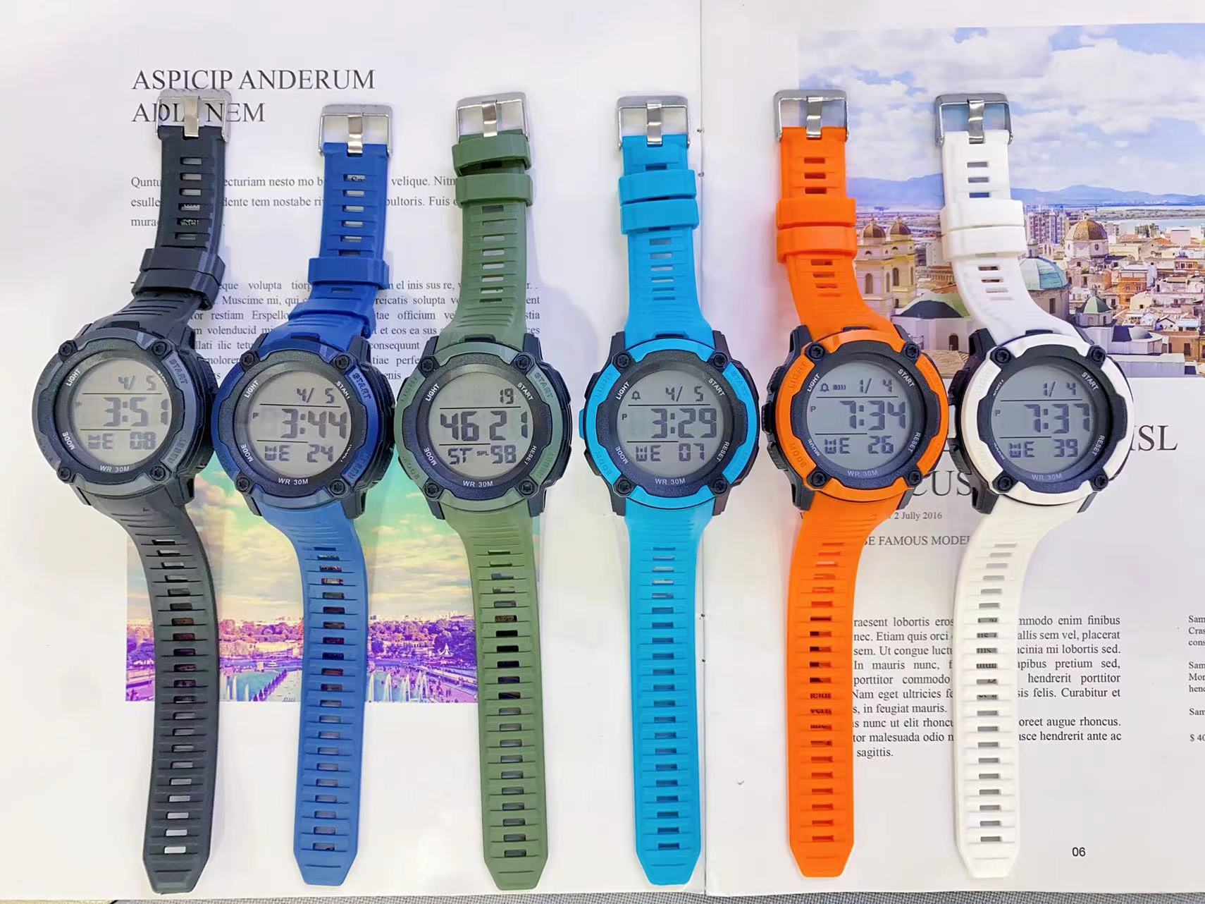 初高中学生手表小众男防水运动韩版圆盘ins学院风电子手表