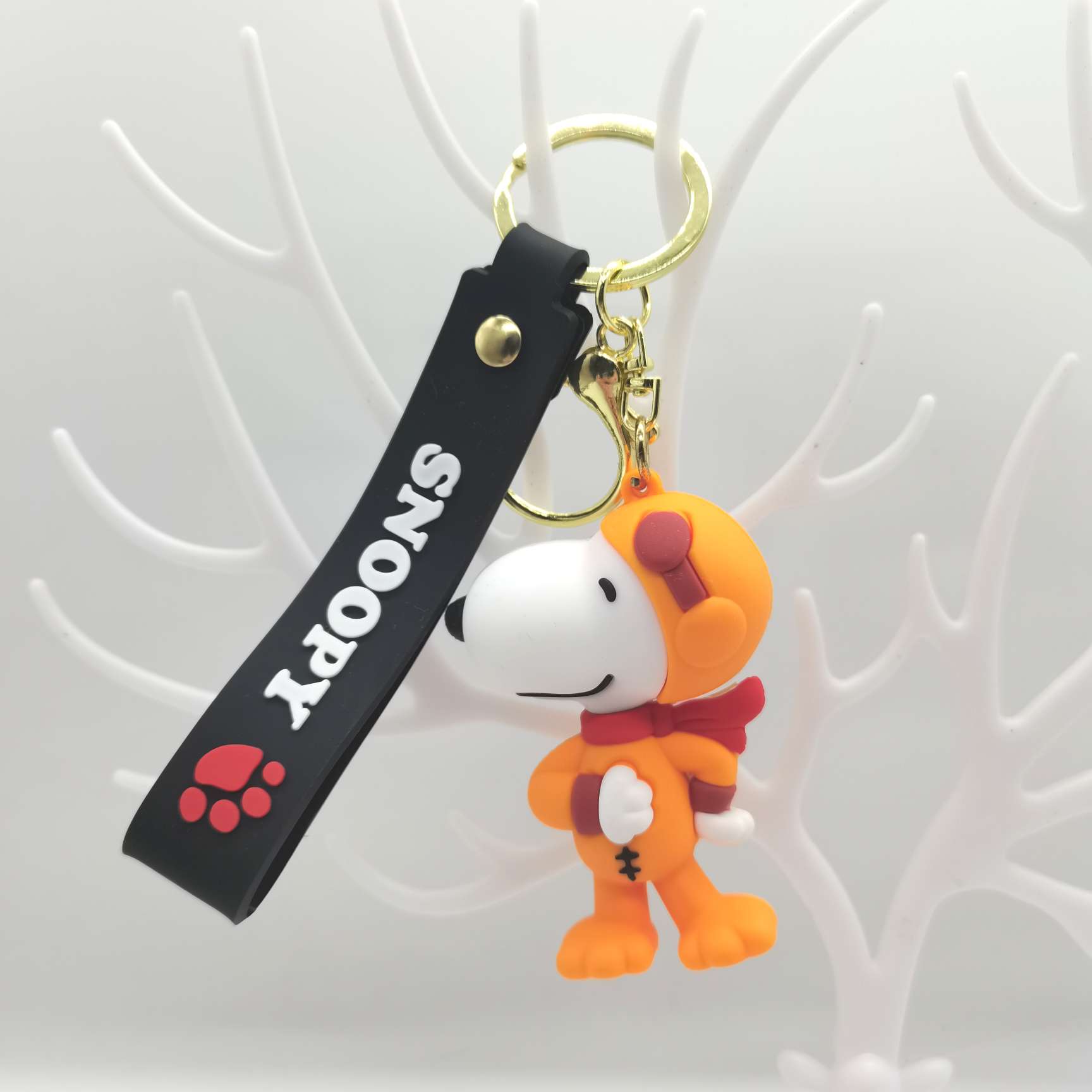 创意可爱史努比钥匙扣小狗查理硅胶公仔挂件情侣汽车包包挂饰小礼品男生女生详情图3
