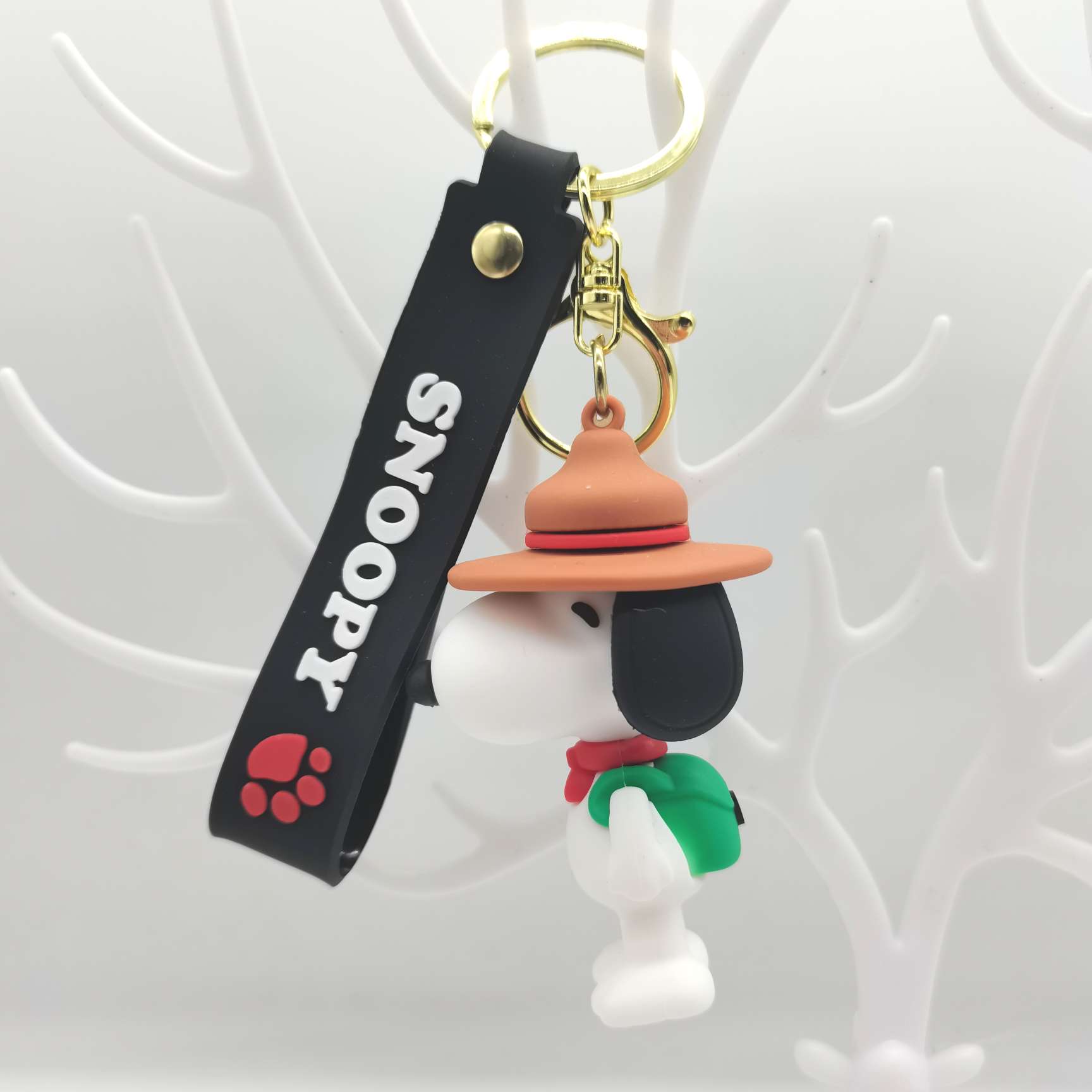 创意可爱史努比钥匙扣小狗查理硅胶公仔挂件情侣汽车包包挂饰小礼品男生女生详情图2