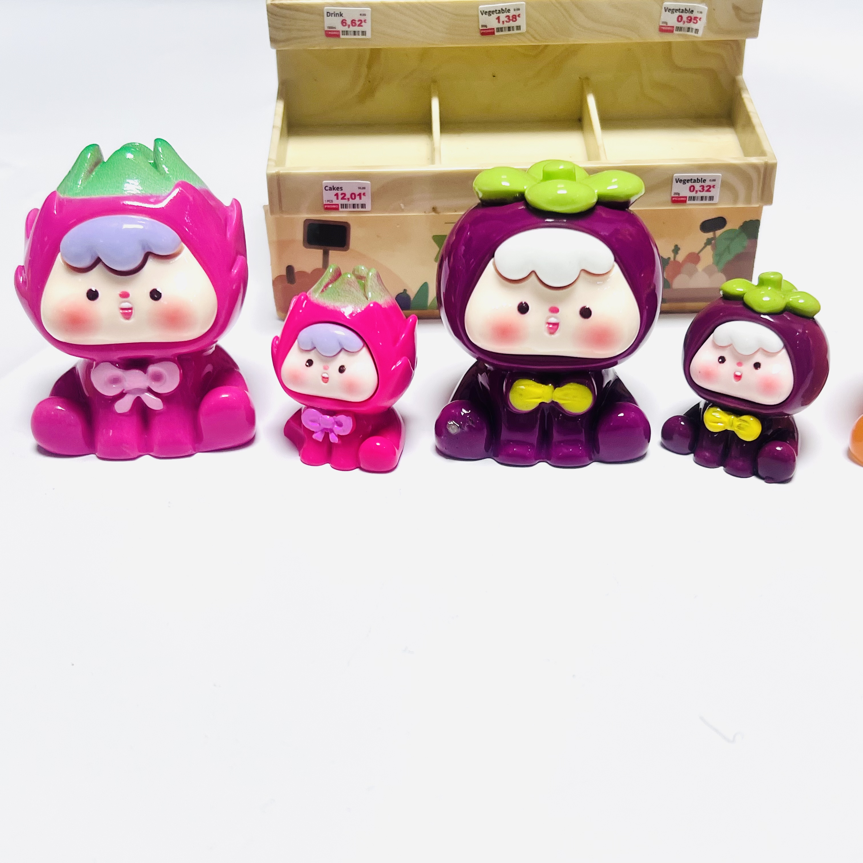 大号水果崽摆件盲盒对对碰抖音爆款中号小号树脂配件饰品摆件爆款抖音可爱新款