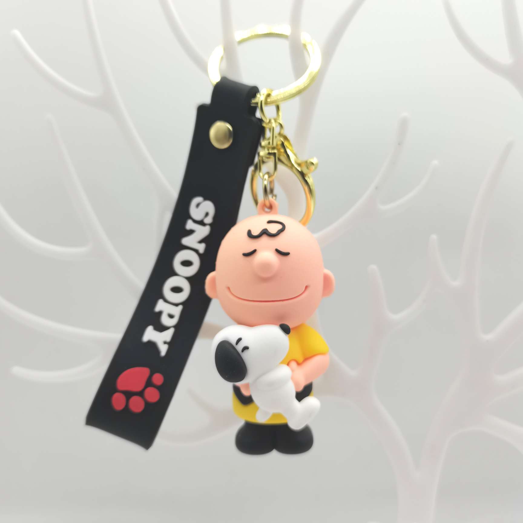 创意可爱史努比钥匙扣小狗查理硅胶公仔挂件情侣汽车包包挂饰小礼品男生女生详情图4