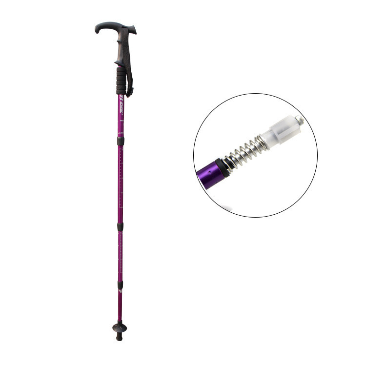 户外运动山地野营装备 登山杖滑雪杖一体设计 铝合金手杖拐杖 多功能便携稳固耐用登山杖手杖细节图