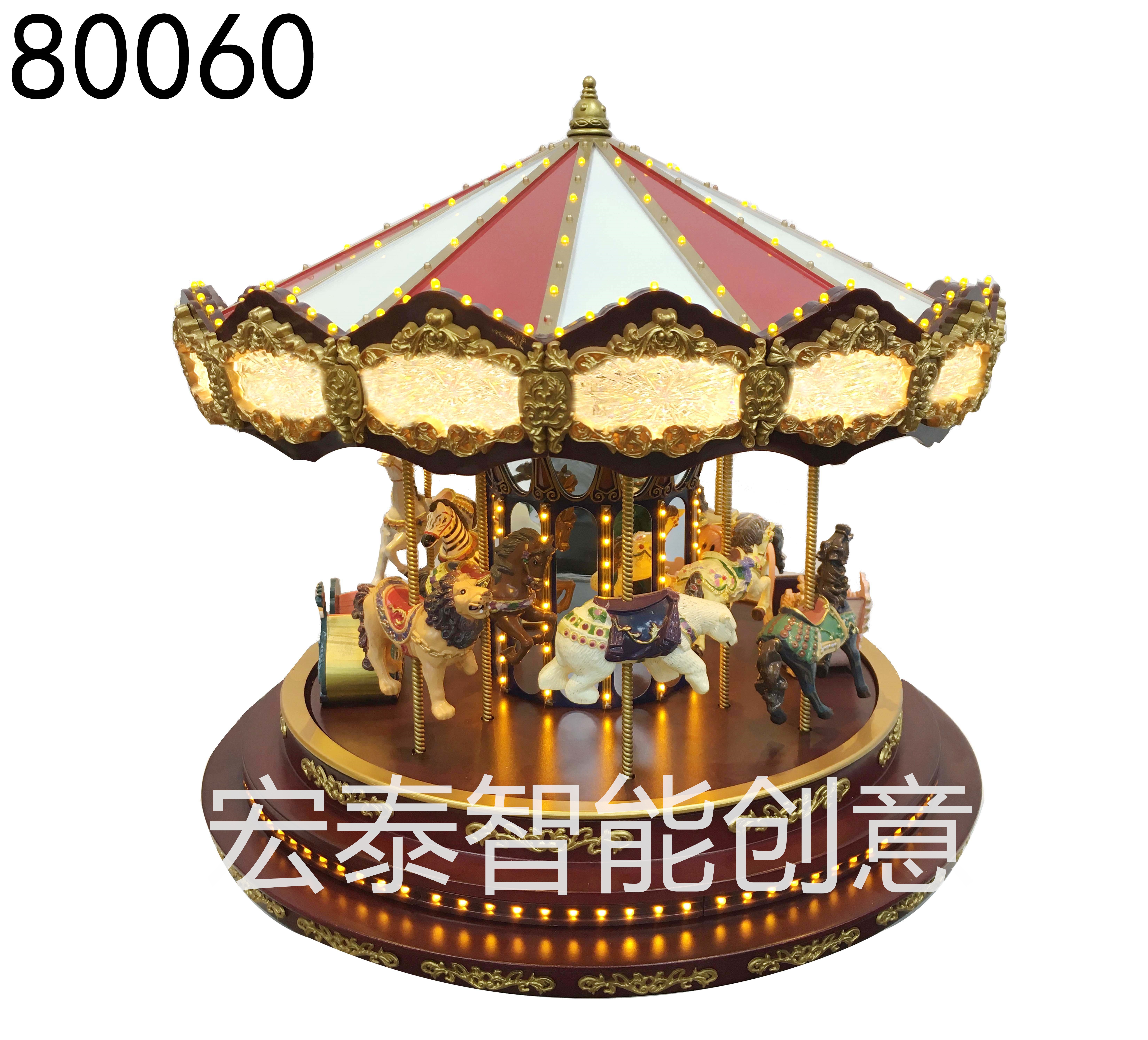 Big Play Horse Carousel Christmas Supplies Christmas Ornaments Christmas Decorations Christmas Whirling Music Box Music Box Music Box