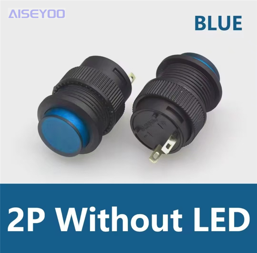 R16-503 no light/With light self-locking/self-resetting circular power button switch 2/4 pin 16MM pic 9