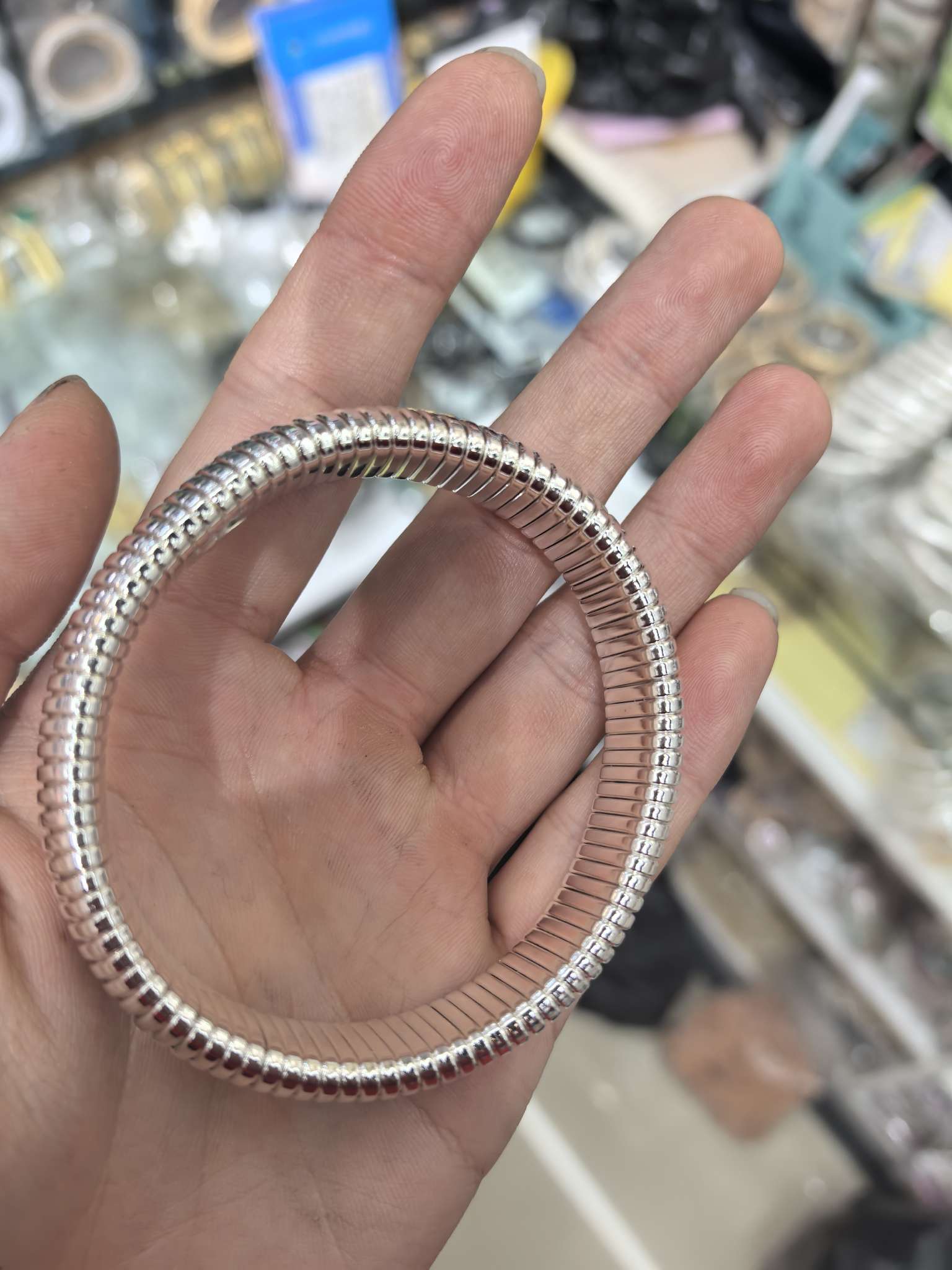 欧美蛇纹手镯简约开口手镯女高级感持久保色手镯 手链饰品