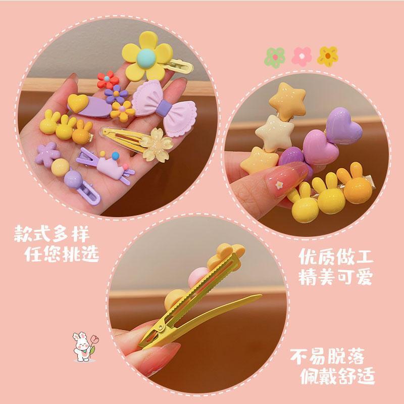 Dopamine children's hair clips, girls' bangs, cute cartoon flower baby clips, girls' hair clips, new head accessories detail image 4