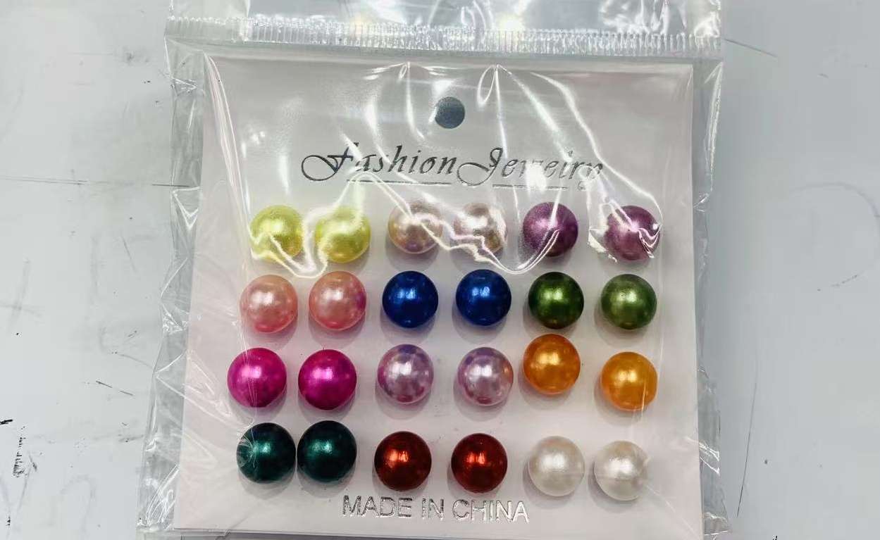 10号珍珠。多种颜色。，耳钉配饰