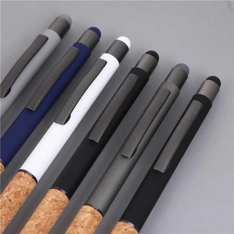 Ballpoint pen Metal ballpoint pen with bamboo metal pen can promote high-grade gifts ballpoint pen capacitor pen details Picture