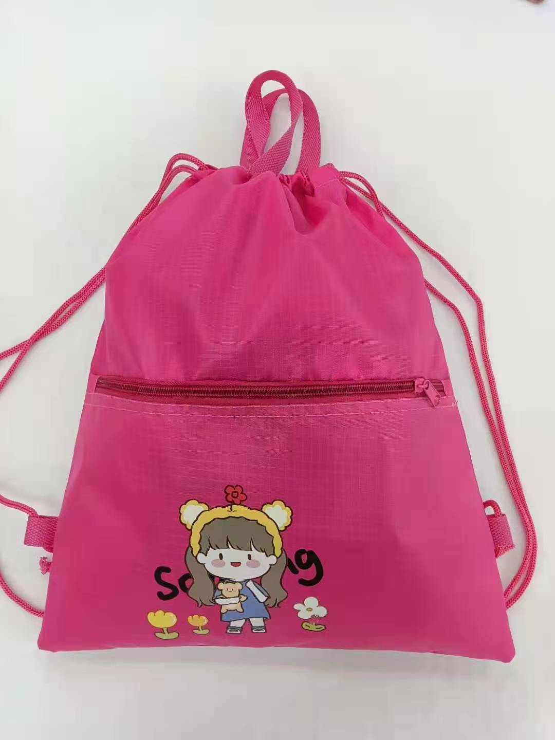 Checkered fabric backpack, student backpack bag, tutorial bag, book bag, outing backpack, student tutorial bag Specification image