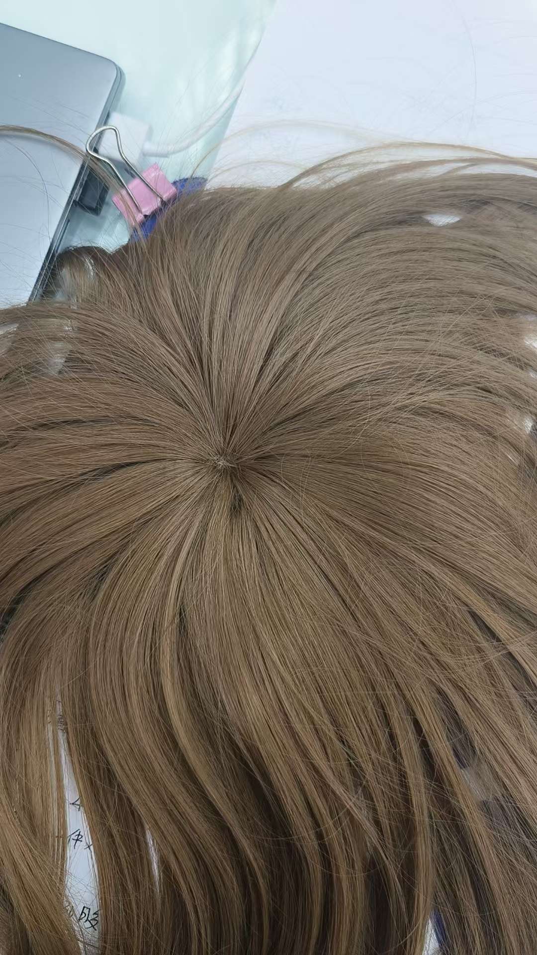 个护家清真人假发女士短款时尚 欧美风格短直发设计 丸子头直发圈打造甜美造型 假发女短款轻便易戴丸子头直发圈
