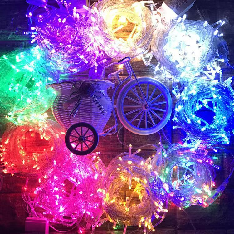Voice-controlled colored lights, LED light strings, lighting fixtures, indoor decorative lights, Christmas light strings, colored lights, dazzling and brilliant light strings, environmentally friendly and energy-saving details Picture