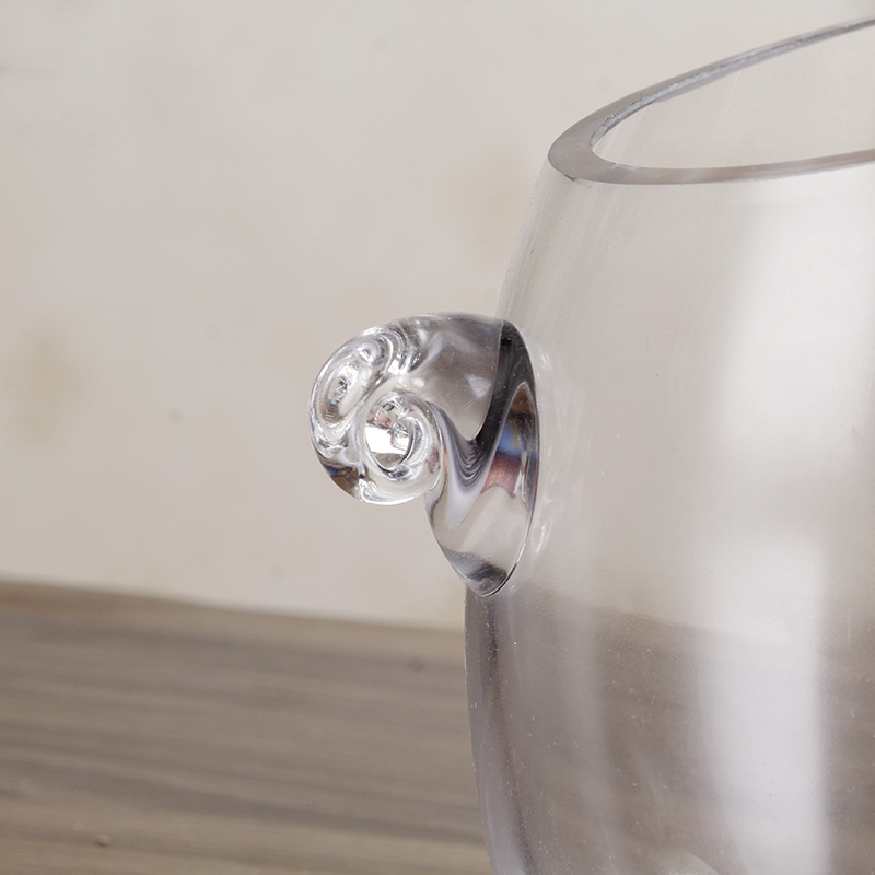 BBGLASS Baobei Glass Transparent Glass Vase, creative ear-shaped glass vase, hand-blown micro-landscape, modern home banquet and wedding decoration details Picture