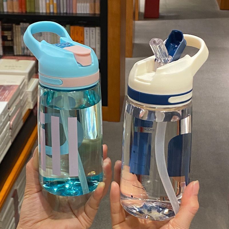S150-TY-0815 New simple pop-up plastic cup with straw cup Outdoor sports with graduated children's water cup Specification drawing