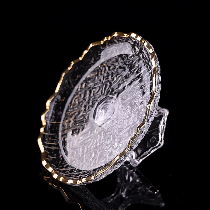 High-end luxurious crystal glass fruit plate, light luxury beauty salon, hotel front desk fruit plate, KKV-specific snack plate, Yangxuan 407 Application Scenario