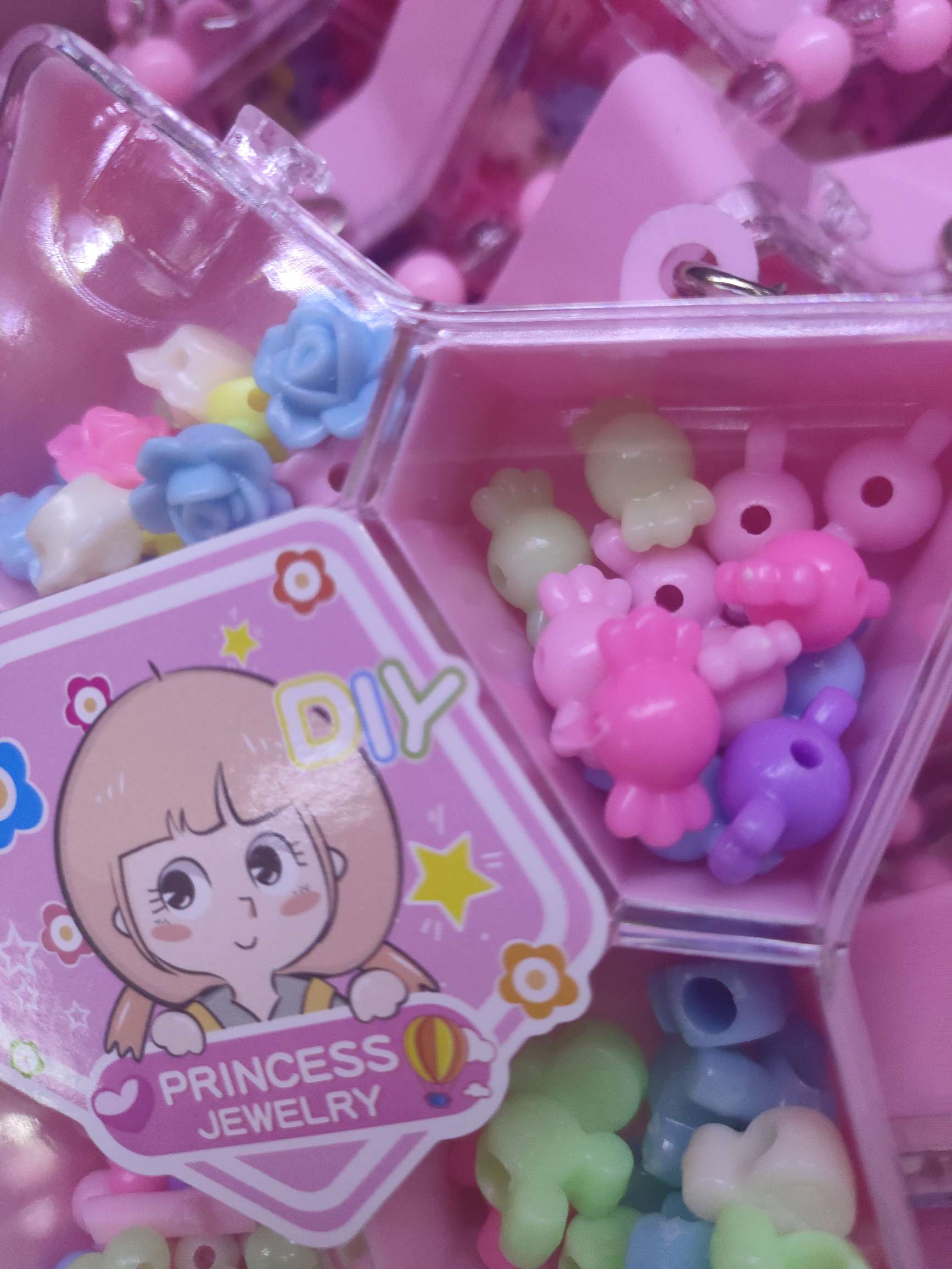 五角星/花朵/爱心串珠玩具盒提包,3款清装不混装.5.05元/个，12个/盒，18盒(216个)/箱。新款热销高档玩具详情图6
