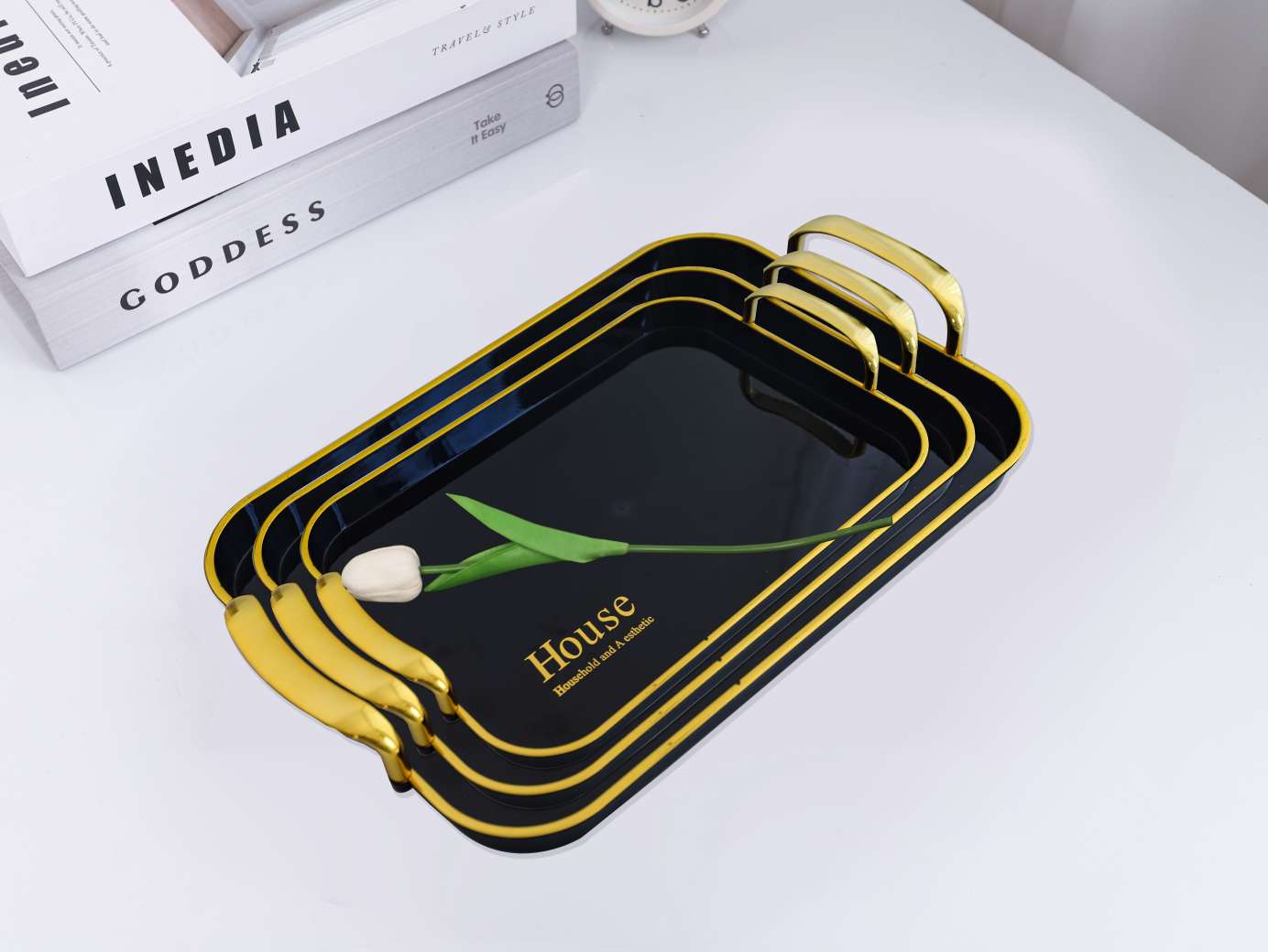 Plastic trays and fruit platters are practical and European-style for home use details Picture