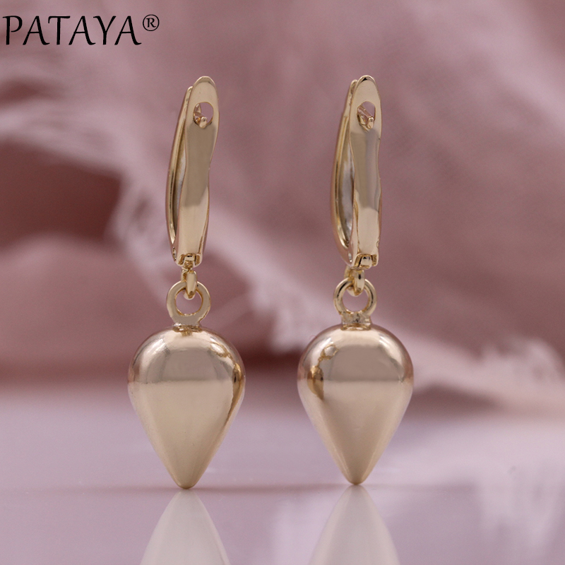 PATAYA's new 585 Russian rose gold electroplated earrings are available for cross-border direct supply from earring factories in Europe and America Application Scenario