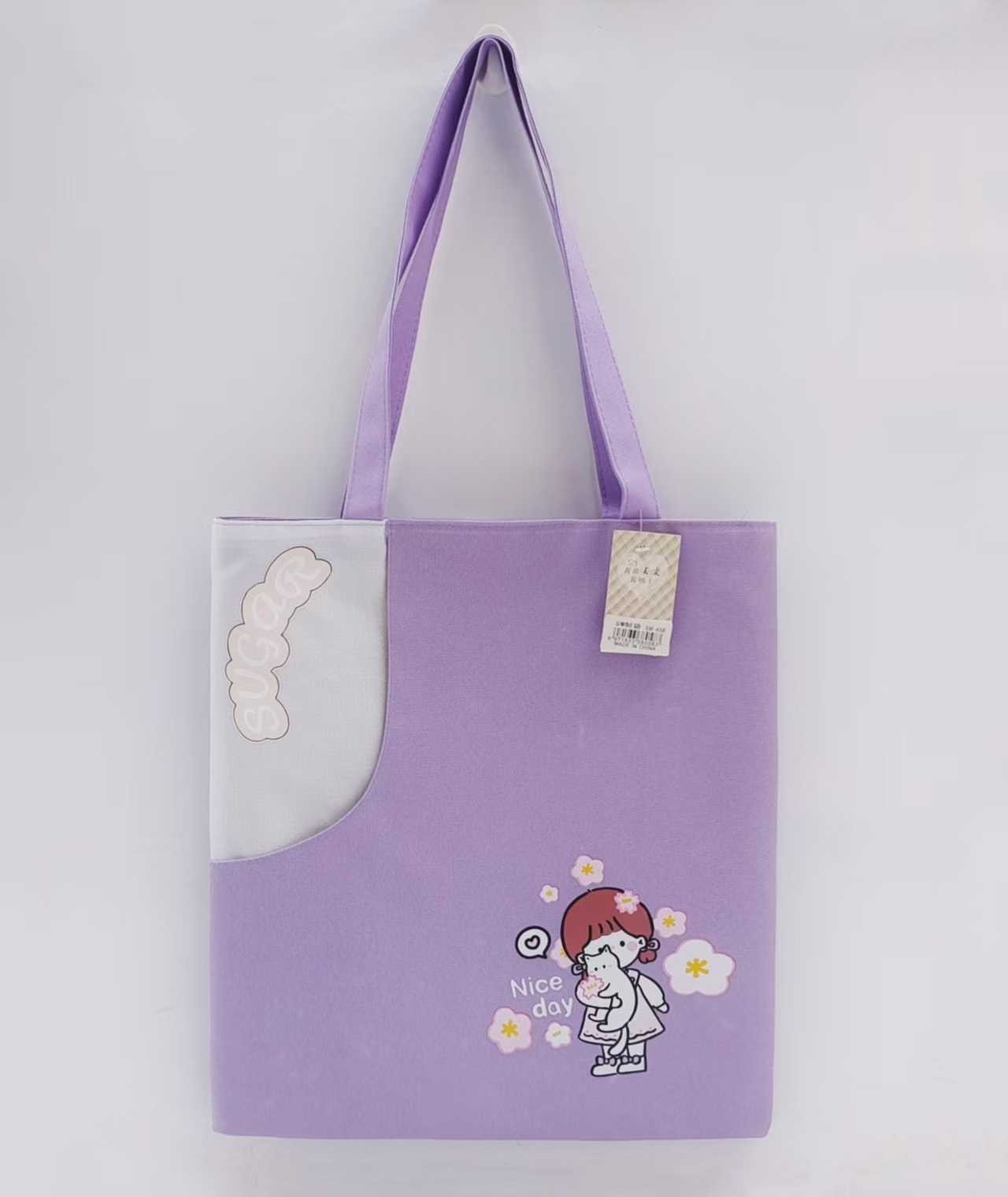 A58 snowflake material pocket bag, single-shoulder student bag, tutorial bag, book bag, single-shoulder backpack, hand-held bag, large-capacity eco-friendly bag