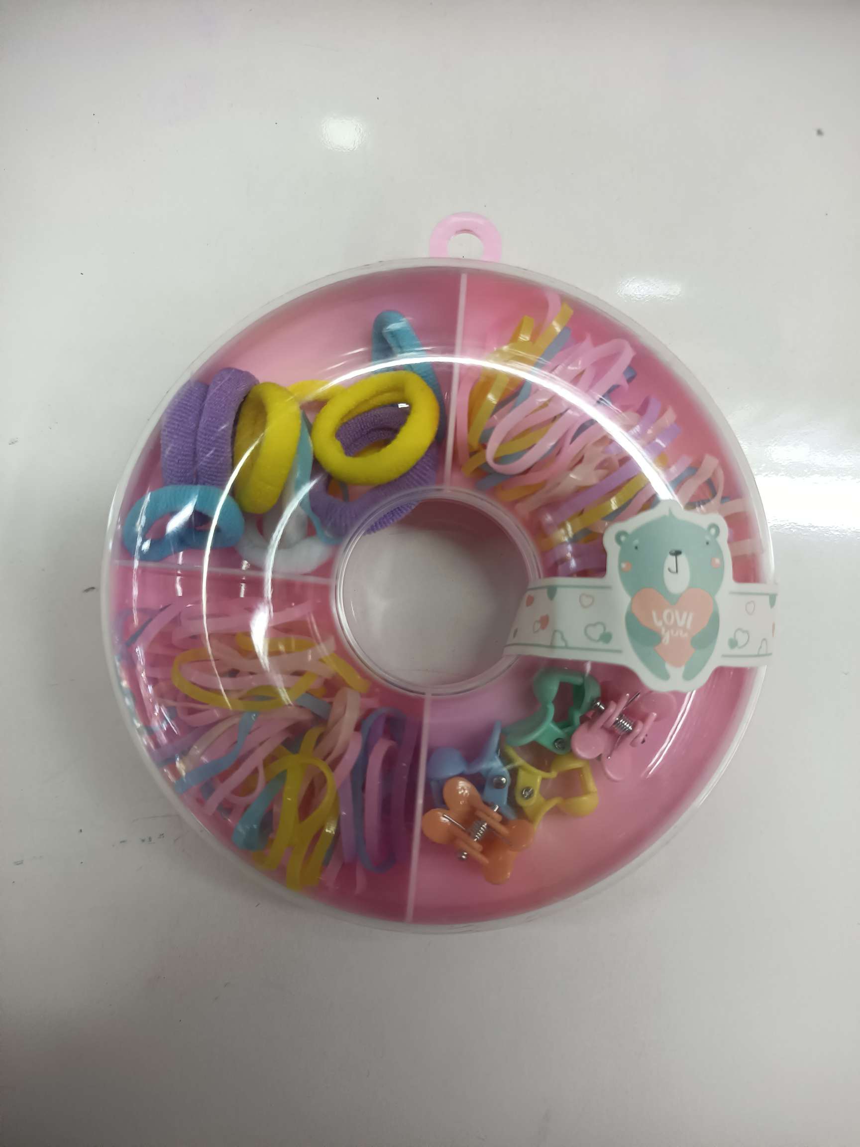 甜甜圈造型发绳发圈头绳发饰一体饰品 时尚潮流头部装饰品套装头绳